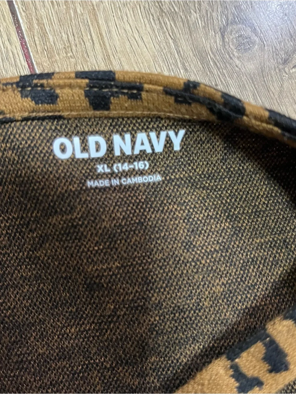 Old Navy Brown & Black Leopard Print Spaghetti Strap Dress